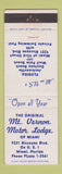 Matchbook Cover - Mount Vernon Motor Lodge Miami FL