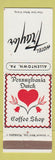 Matchbook Cover - Hotel Traylor Allentown PA Dutch Coffee Shop
