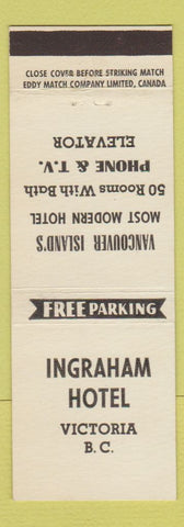 Matchbook Cover - Ingraham Hotel Victoria BC