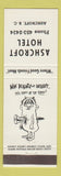 Matchbook Cover - Ashcroft Hotel BC