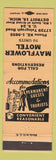 Matchbook Cover - Mayflower Motel Detroit MI