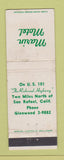 Matchbook Cover - Marin Motel San Rafael CA WEAR