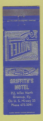 Matchbook Cover - Griffith's Motel Greenup KY