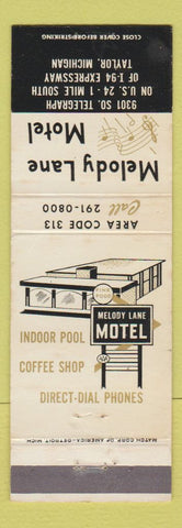 Matchbook Cover - Melody Lane Motel Taylor MI