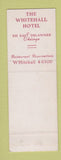 Matchbook Cover - Whitehall Club Hotel Chicago IL SAMPLE