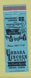 Matchbook Cover - Urbana Lincoln Hotel Urbana IL