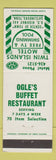 Matchbook Cover - Ogle's Buffet Restaurant Twin Islands Motel Gatlinburg TN
