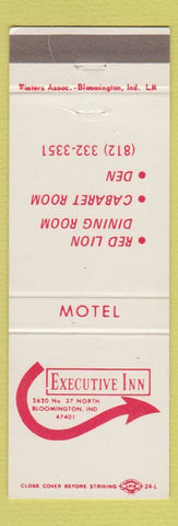 Matchbook Cover - Executive Inn Motel Bloomington IN CREASE