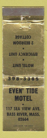 Matchbook Cover - Even Tide Motel Bass River MA WEAR