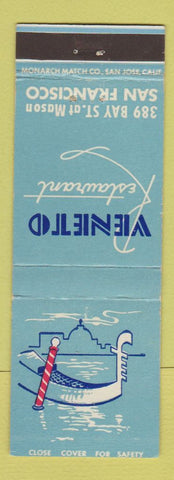 Matchbook Cover - Veneto Restaurant San Francisco CA