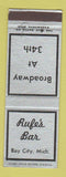 Matchbook Cover - Rufe's Bar Bay City MI SAMPLE