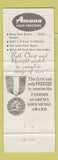 Matchbook Cover - Minea's Amana Food Plan Freezers