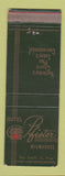 Matchbook Cover - Hotel Pfister Milwaukee WI WEAR