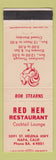 Matchbook Cover - Red Hen Restaurant Napa CA