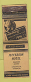 Matchbook Cover - Jefferson Hotel Kirkville MO WORN