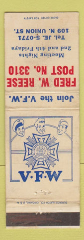 Matchbook Cover - VFW Fred Reese Post WEAR