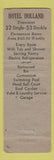 Matchbook Cover - Hotel Holland New York City WEAR