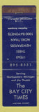 Matchbook Cover - Bay City Times Newspaper MI