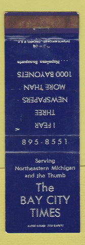 Matchbook Cover - Bay City Times Newspaper MI