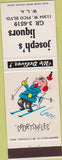 Matchbook Cover - Joseph's Liquors West Los Angeles CA