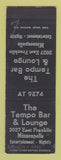 Matchbook Cover - Tempo Bar Lounge Minneapolis MN SAMPLE WEAR