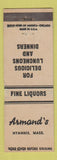 Matchbook Cover - Armand's Restaurant Hyannis MA WEAR