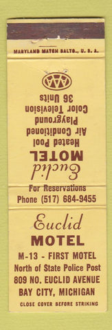 Matchbook Cover - Euclid Motel Bay City MI WEAR