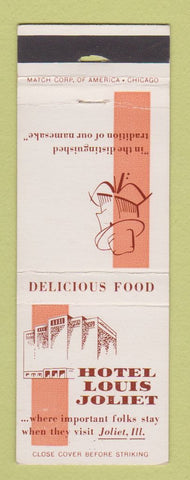 Matchbook Cover - Hotel Louis Joliet IL WORN