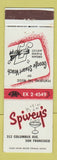 Matchbook Cover - Spivey's San Francisco CA George Stuart Veach Organ Player