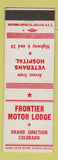 Matchbook Cover - Frontier Motor Lodge Grand Junction Colorado
