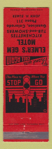 Matchbook Cover - Elmer's Gem Motel Gunnison Colorado