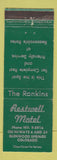 Matchbook Cover - Restwell Motel Glenwood Springs Colorado LIGHT BLUE