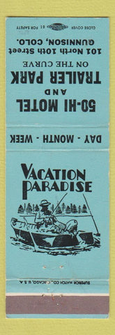 Matchbook Cover - 50 Hi Motel Trailer Park Gunnison Colorado