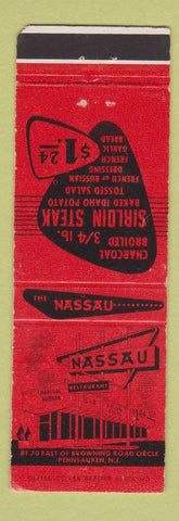 Matchbook Cover - Nassau Restaurant Pennsauken NJ