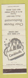 Matchbook Cover - Char House Restaurant Bay City MI