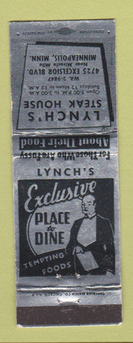 Matchbook Cover - Lynch's Steak House Minneapolis MN
