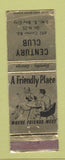 Matchbook Cover - Century Club Bay City MI WEAR