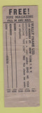Matchbook Cover - Wally Frank Tobacco Pipes New York City
