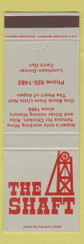 Matchbook Cover - The Shaft Aspen Colorado