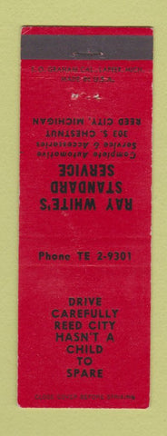 Matchbook Cover - Ray White's Standard oil gas Reed City MI