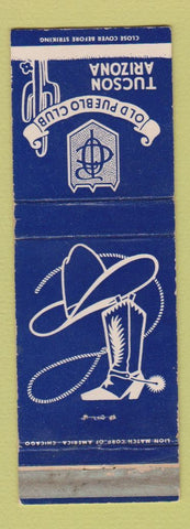Matchbook Cover - Old Pueblo Club Tucson AZ