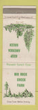 Matchbook Cover - Big Rock Creek Farm Keep America Green Prevent Forest Fires
