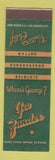 Matchbook Cover - Geo Zander Men's Clothes Ventura CA SAMPLE