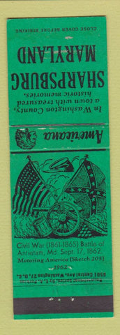 Matchbook Cover - Sharpsburg MD Civil War Perkins Americana