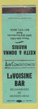 Matchbook Cover - LaVoisine Bar Kieth Donna Harris Bay City MI