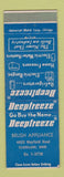 Matchbook Cover - Deepfreeze Freezer Appliance Brush Cleveland OH