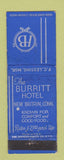 Matchbook Cover - Burritt Hotel New Britian CT