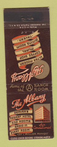 Matchbook Cover - Albany Hotel Denver Colorado
