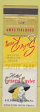 Matchbook Cover - General Custer Hotel Billings MT WEAR
