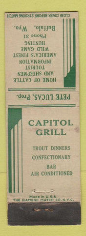 Matchbook Cover - Capitol Grill Buffalo WY